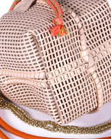 Peach Leather Bibi Bucket Bag