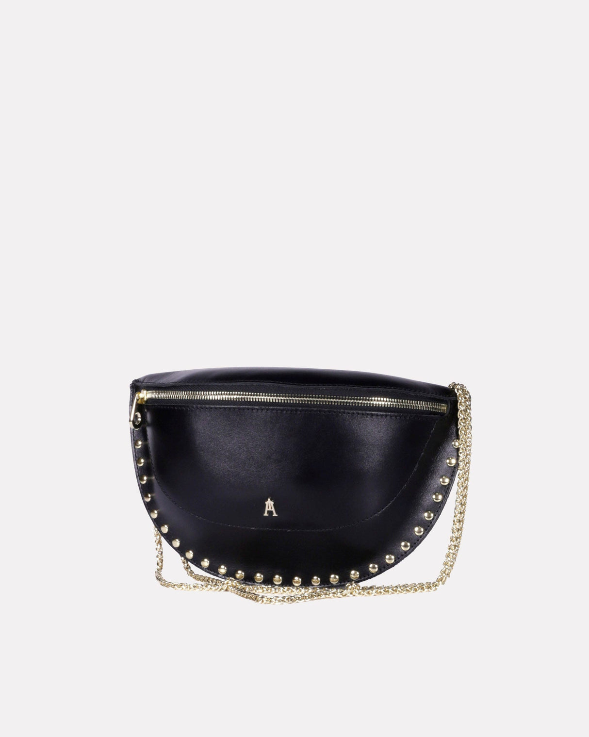 Black & Green Leather Smile Bag