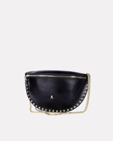 Black & Green Leather Smile Bag