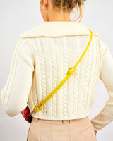 Brown & Yellow Leather Smile Bag