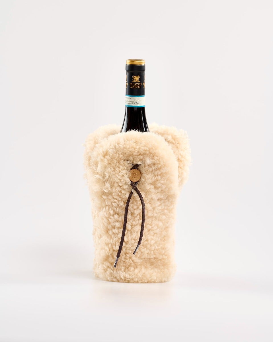 Natural Sheepskin Champagne & Wine Cooler