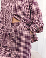 Pink Gingham Brushed Organic Cotton Pyjama Set