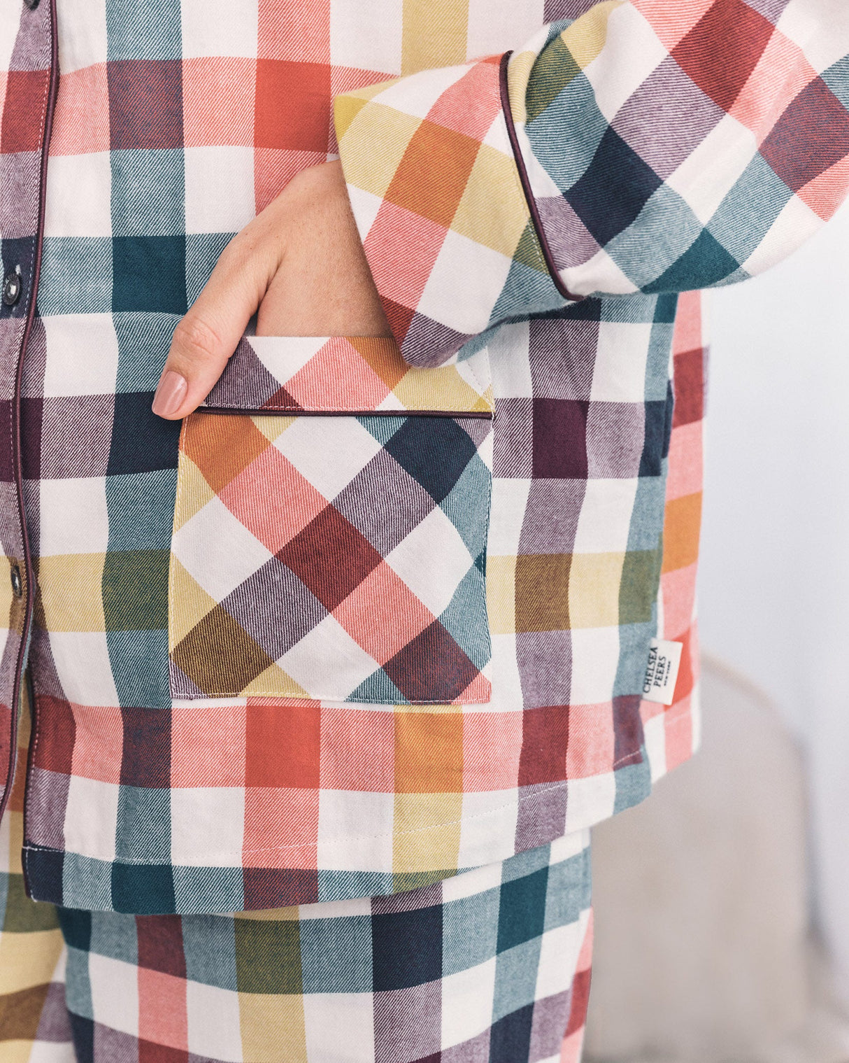 Multicolour Gingham Organic Cotton Pyjama Set