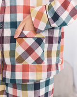 Multicolour Gingham Organic Cotton Pyjama Set