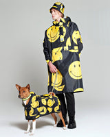 Black All Smiles Dog Poncho