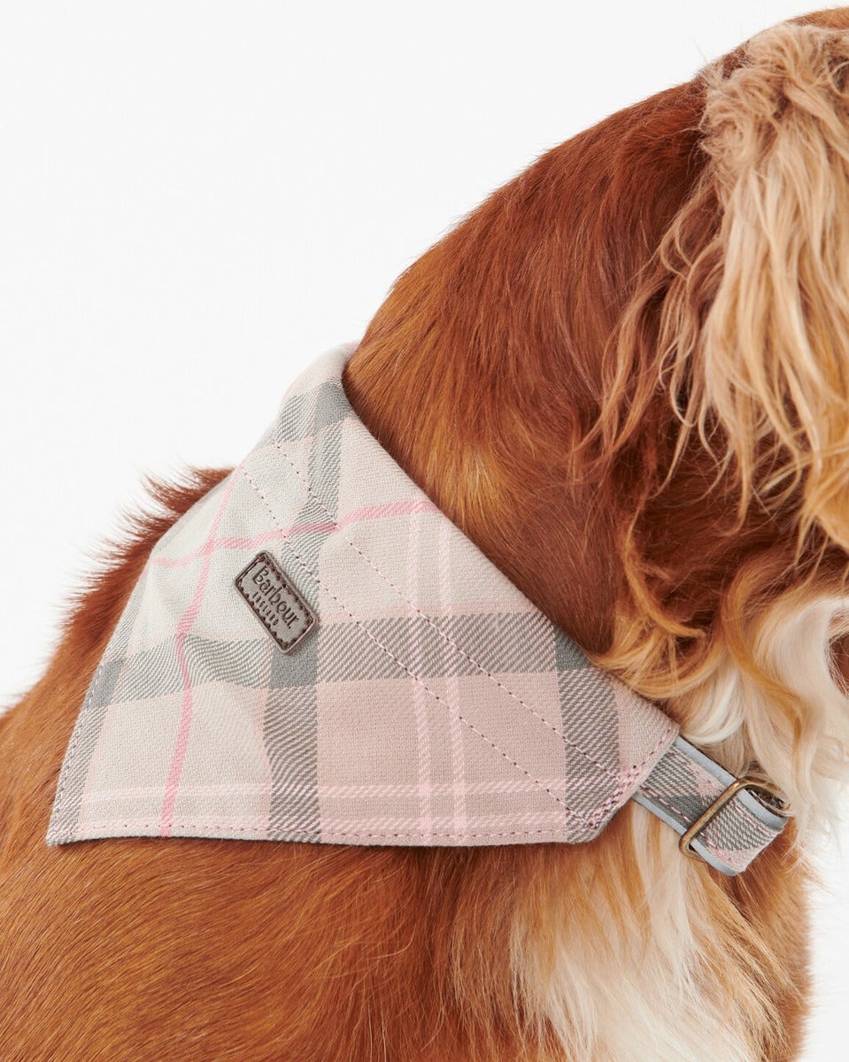 Taupe & Pink Barbour Dog Bandana
