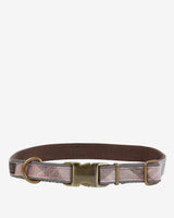 Pink Tartan & Taupe Barbour Reflective Dog Collar