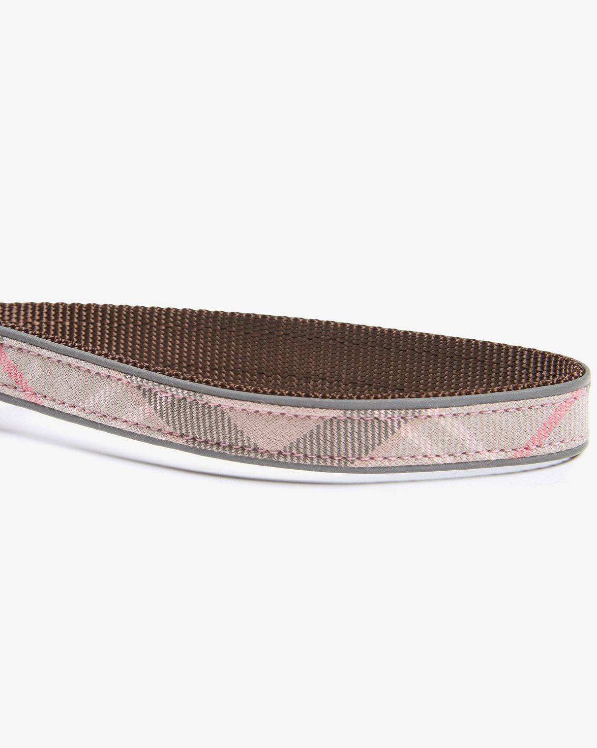 Pink Tartan & Taupe Barbour Reflective Dog Lead