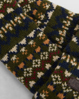 Olive Barbour Fair Isle Dog Scarf