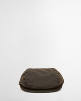 Olive Barbour Waxed Cotton Dog Flat Cap