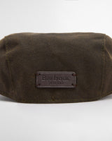Olive Barbour Waxed Cotton Dog Flat Cap