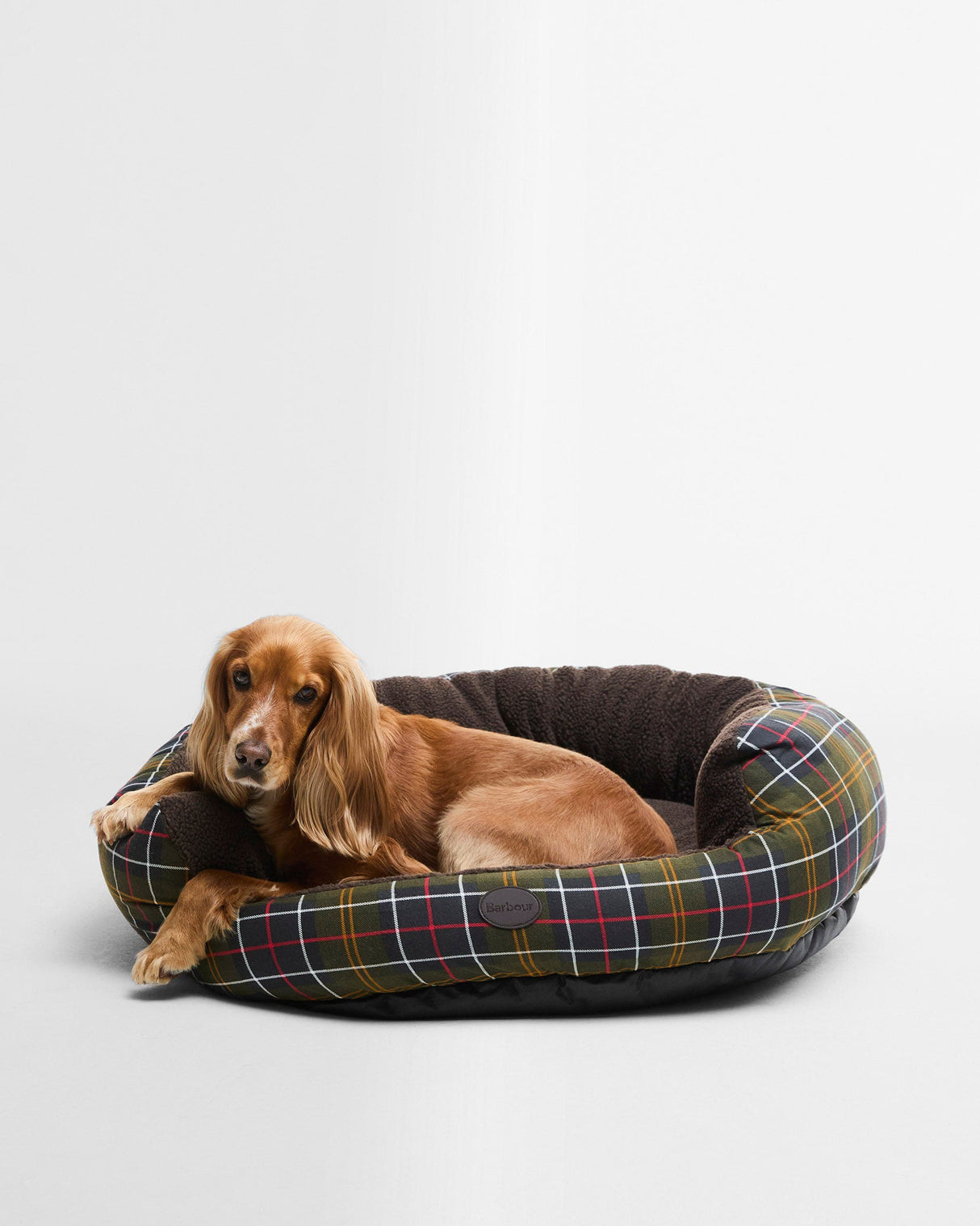 Classic-Tartan-Barbour-Round-Dog-Bed