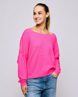 Fluorescent-Rose-Damsville-Pullover