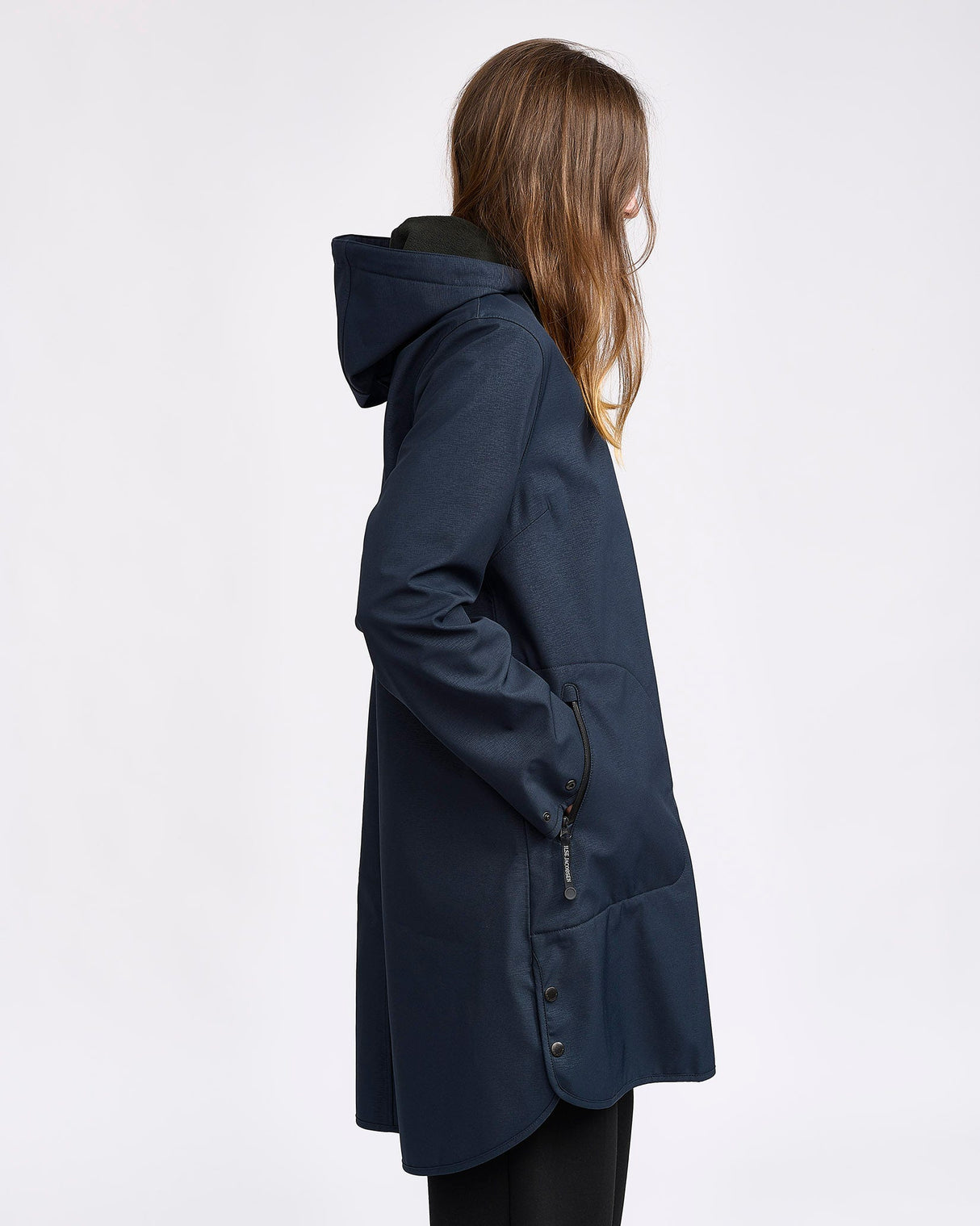 Dark Indigo A-Line Soft Shell Raincoat
