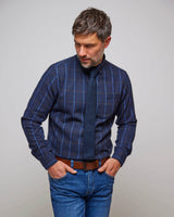 Dark-Navy-Anton-Check-Shirt
