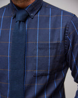 Dark Navy Anton Check Shirt