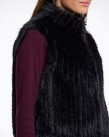 Black Dava Faux Fur Gilet