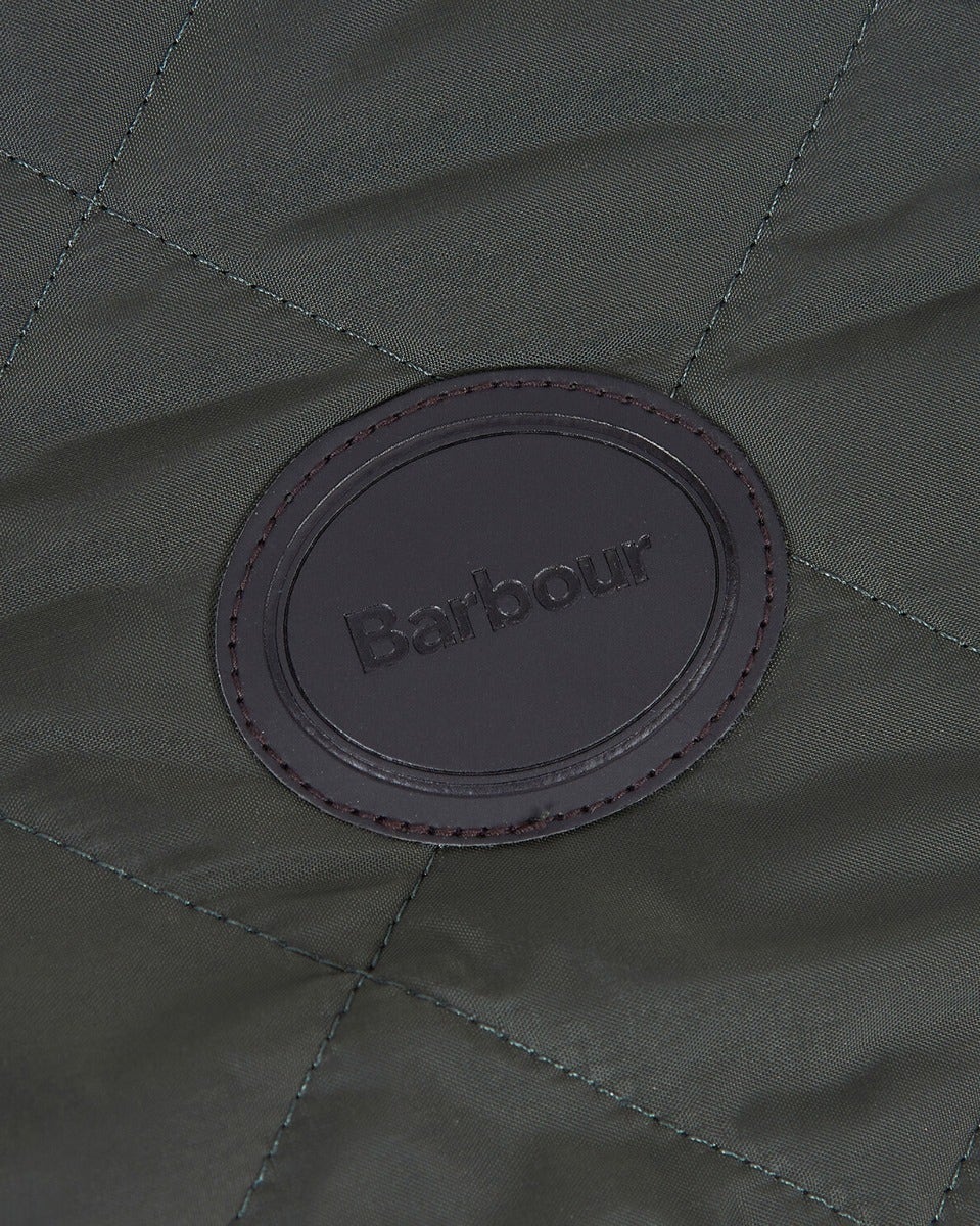 Olive Barbour Quilted Dog Coat