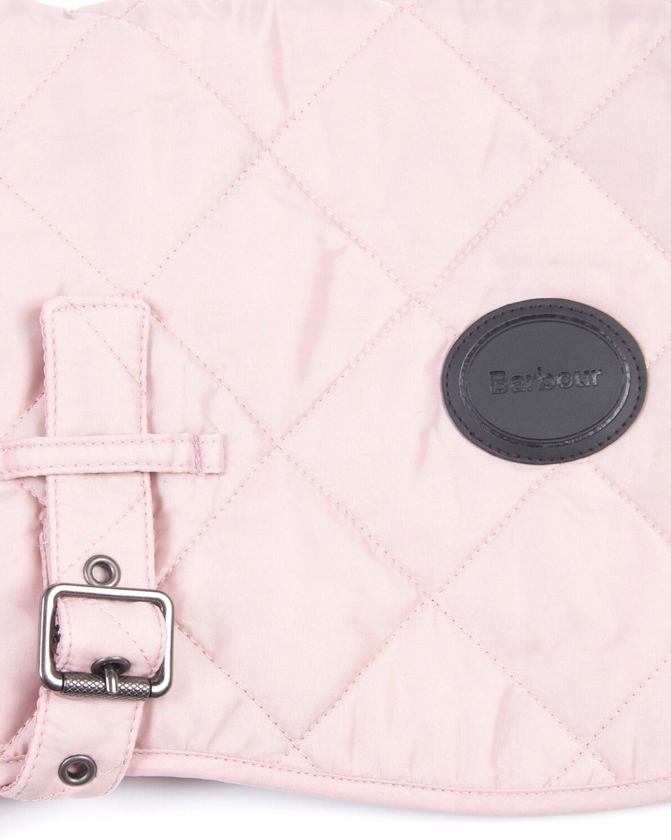 Pink Barbour Quilted Dog Coat