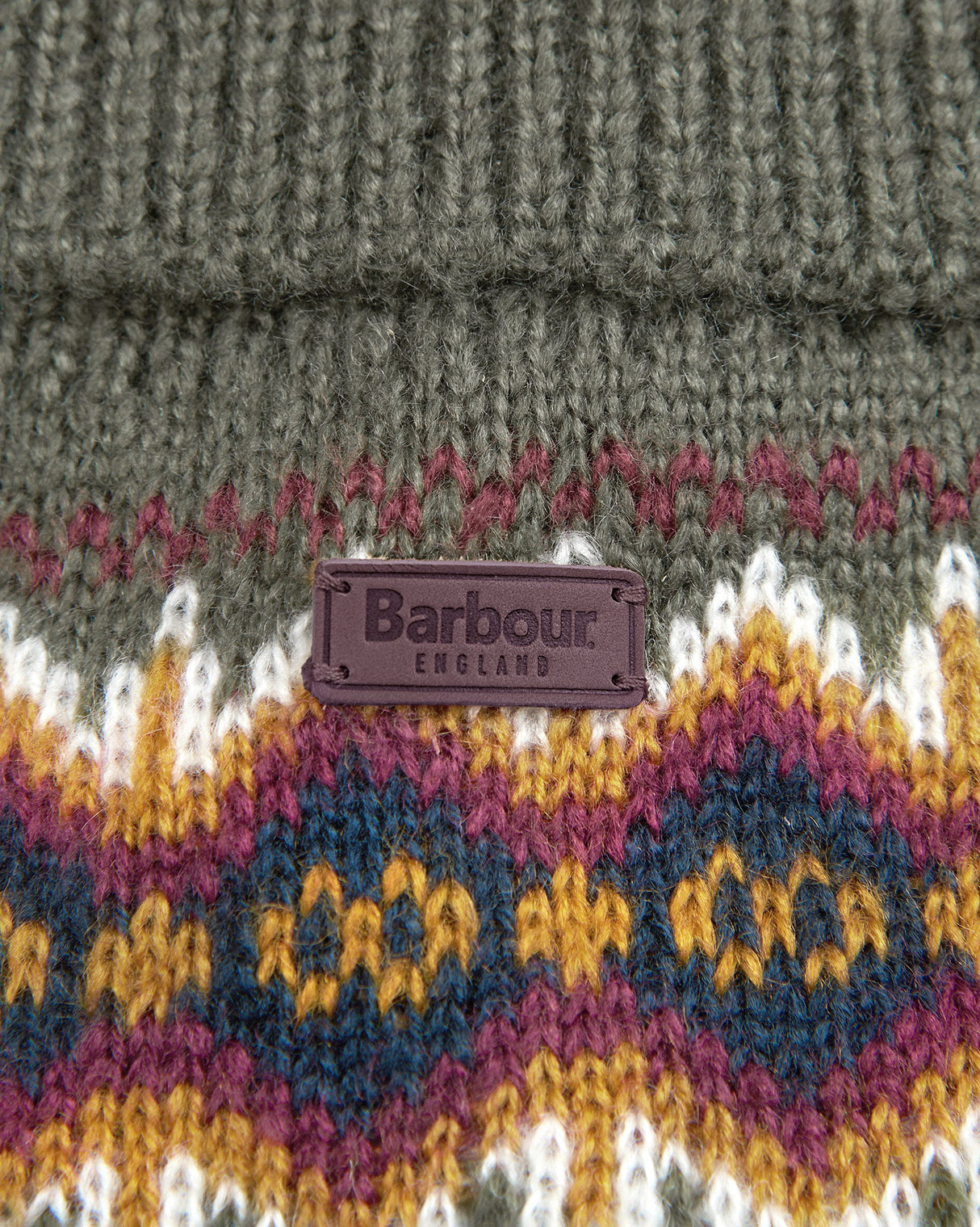 Olive Fair Isle Case Knit Dog Jumper