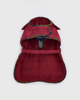 Cranberry Dog Bone Quilted Dog Coat