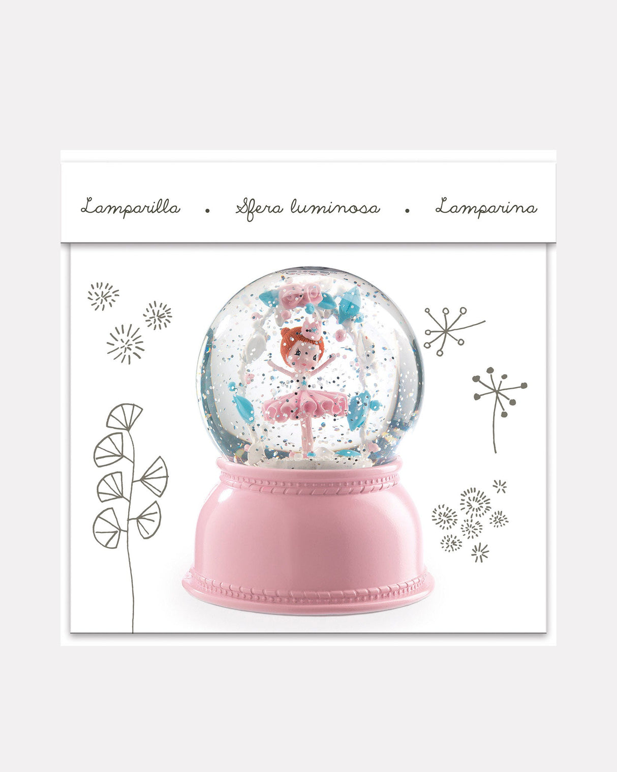 Ballerina Snow Globe Night Light