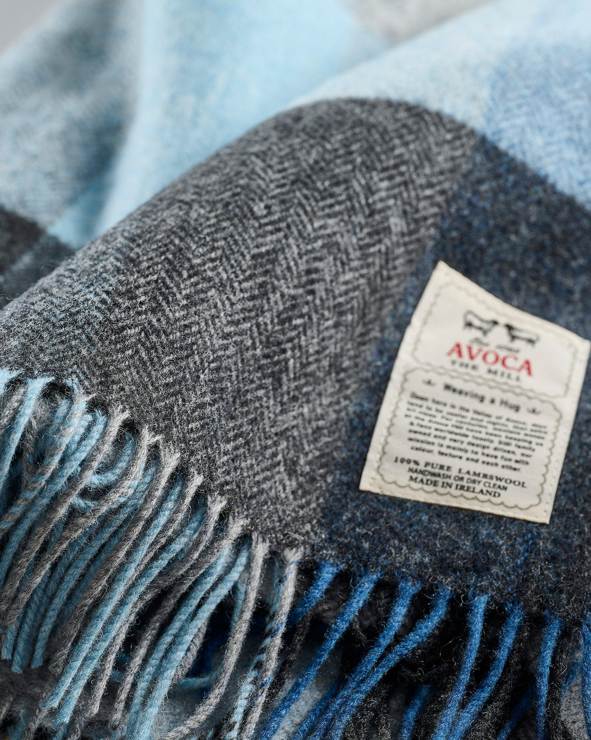 Denim Lambswool Throw