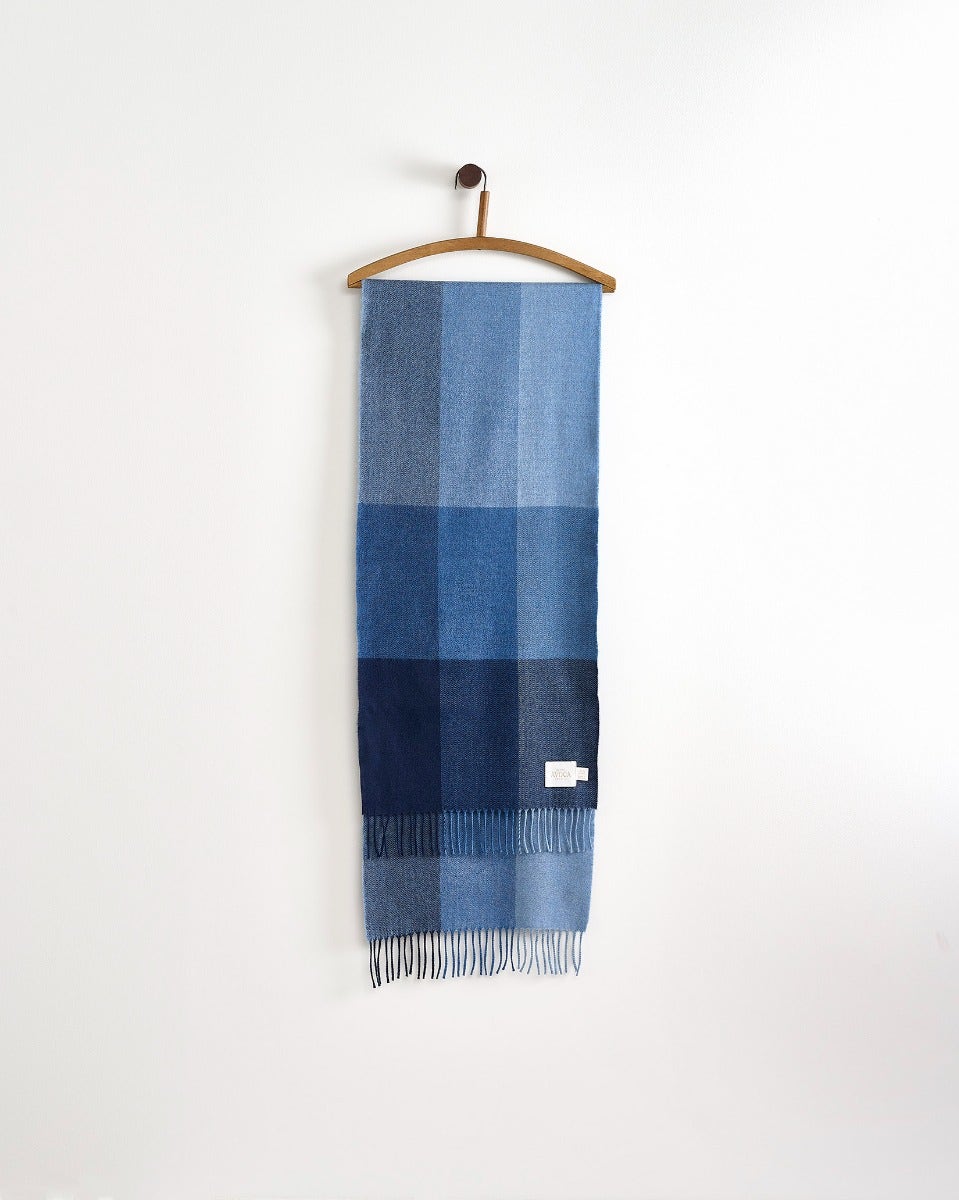 Denim Wide Merino Scarf