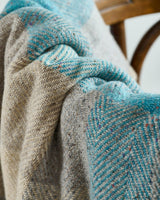 Dewdrop Mohair Tweed Throw