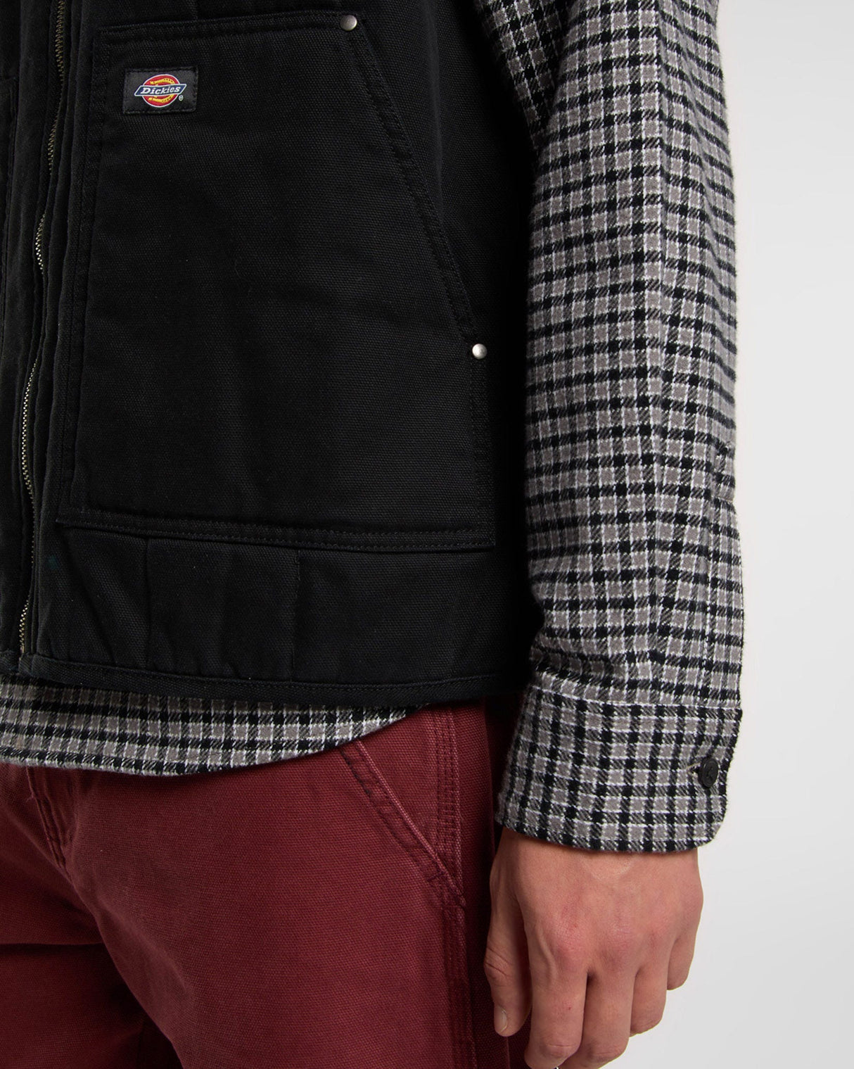 Black Quilted Canvas Vest