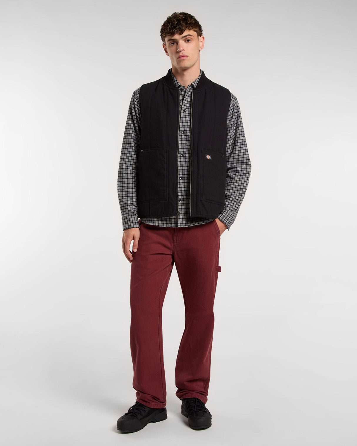 Black Quilted Canvas Vest