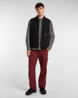 Black Quilted Canvas Vest