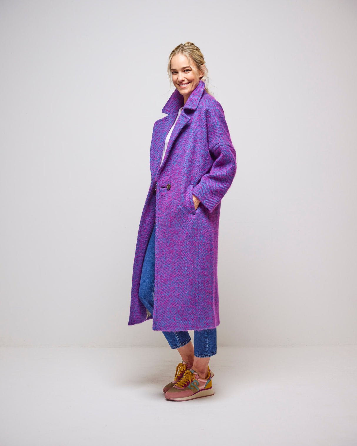 Reflection Light Donegal Wool & Mohair Coat