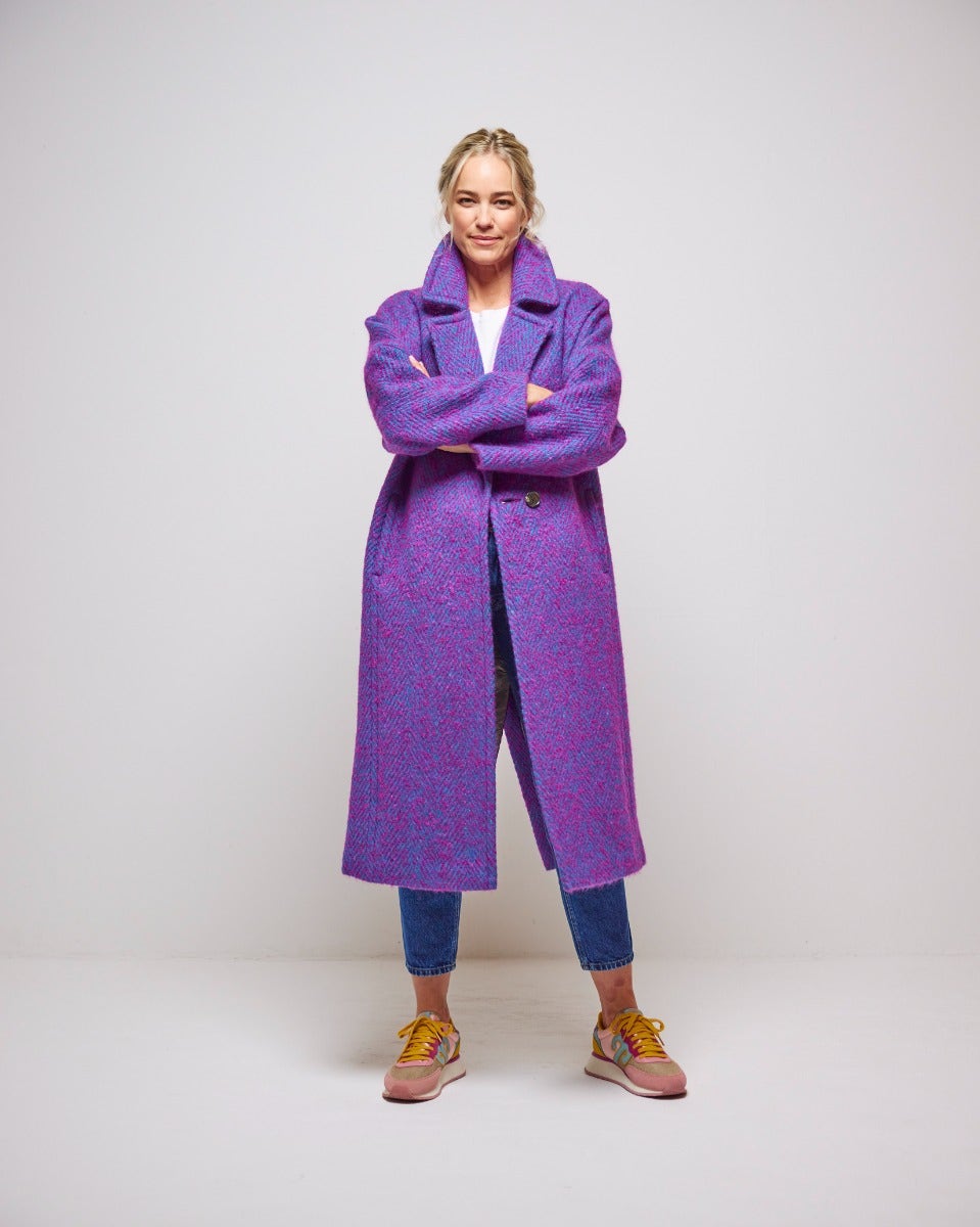 Reflection Light Donegal Wool & Mohair Coat