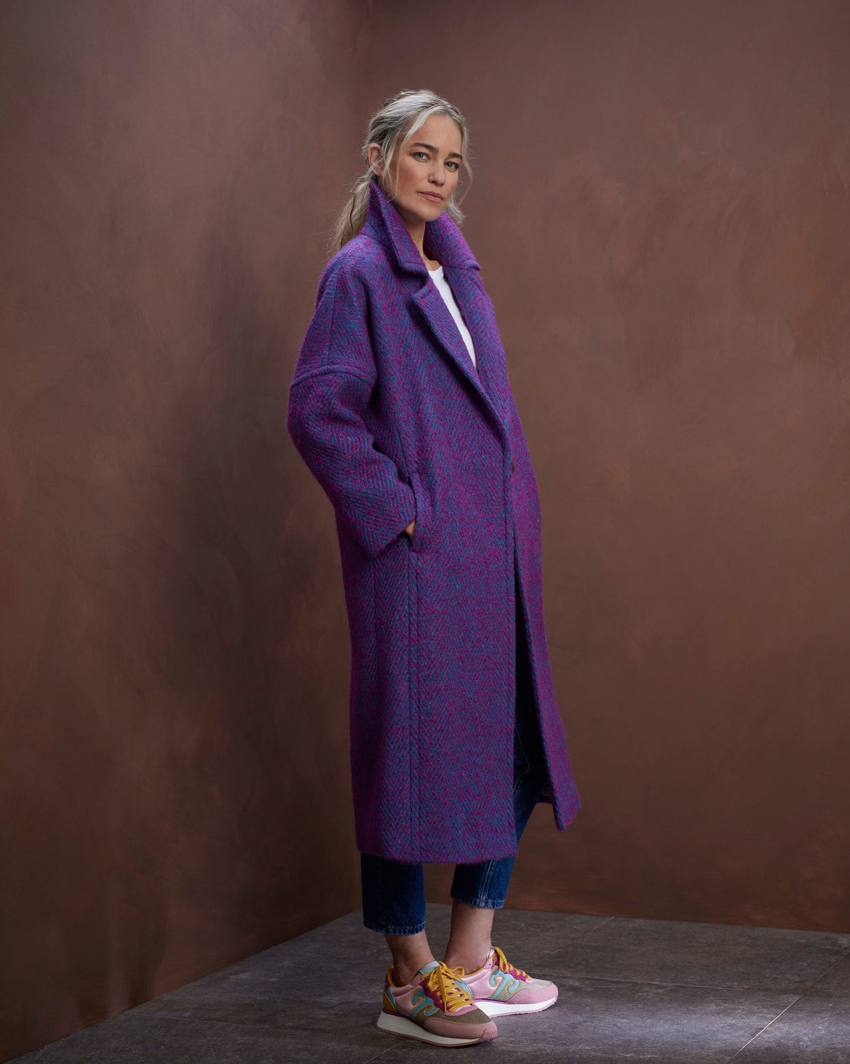 Reflection Light Donegal Wool & Mohair Coat