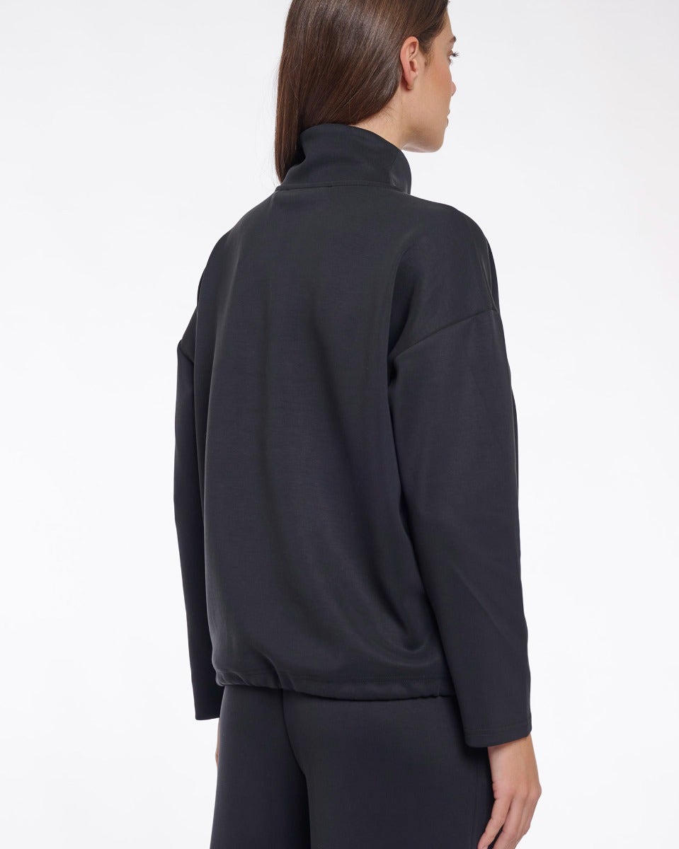 Black Dounia Zip Sweatshirt