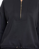 Black Dounia Zip Sweatshirt