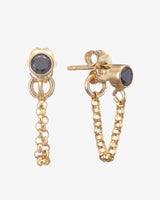 Gold-Filled-Black-Chain-Stud-Earrings
