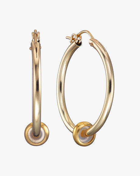 Gold Filled Minimalist Saucer Huggie Earrings