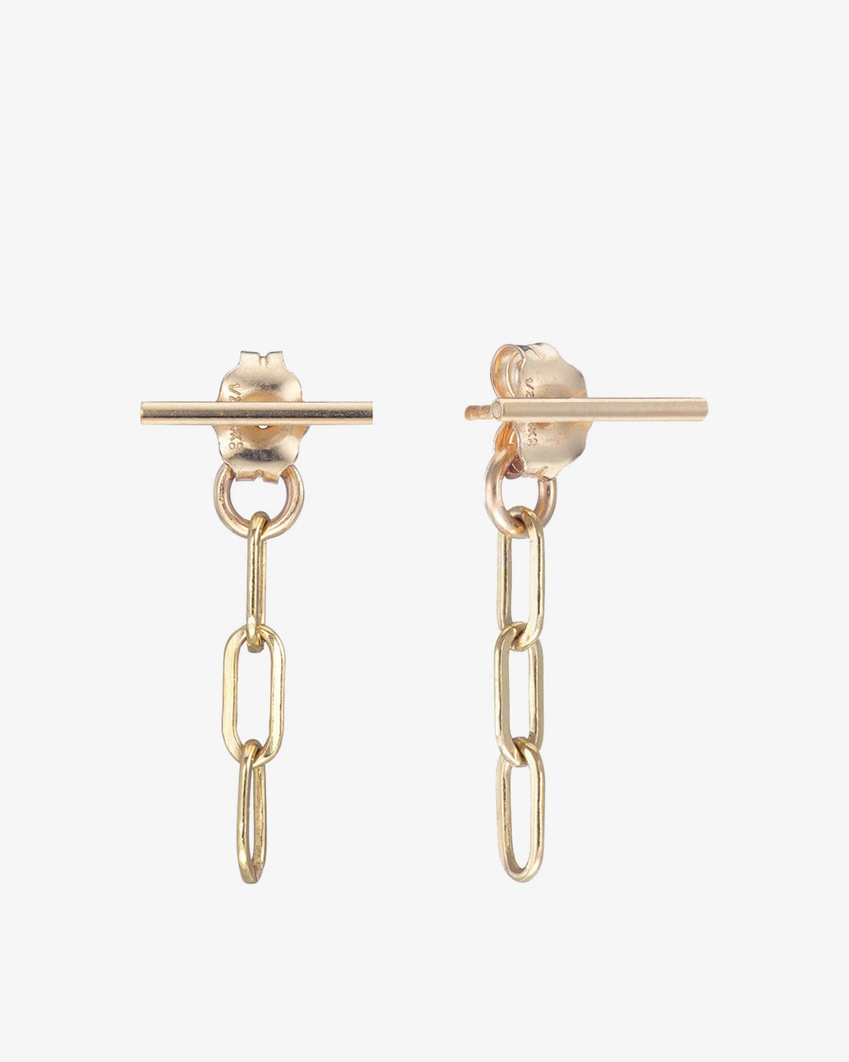 Gold-Filled-Bar-Chain-Stud-Earrings