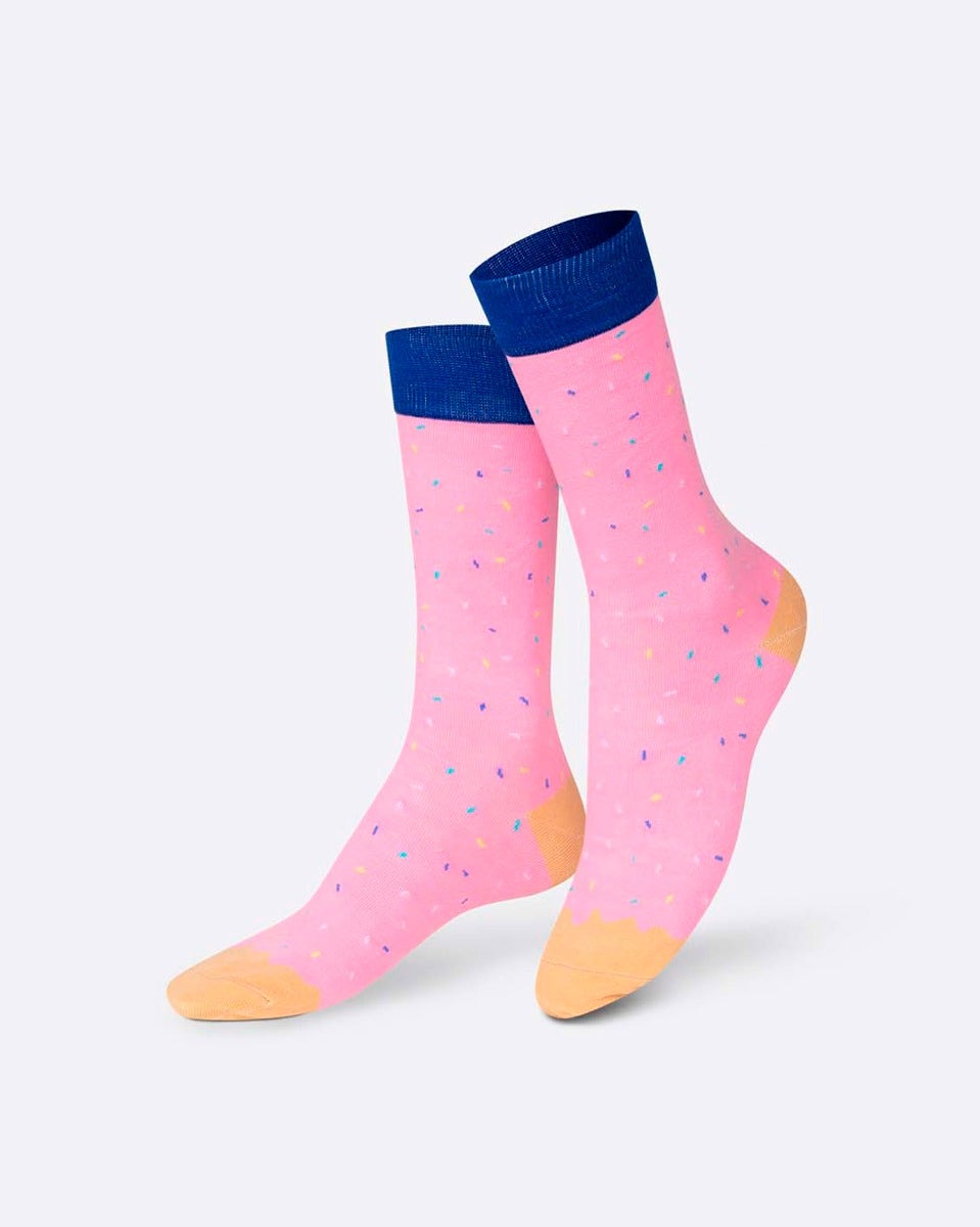 Strawberry Donut Novelty Socks