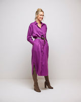Aubergine Adenisse Shirt Dress