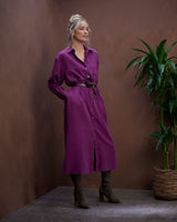 Aubergine Adenisse Shirt Dress