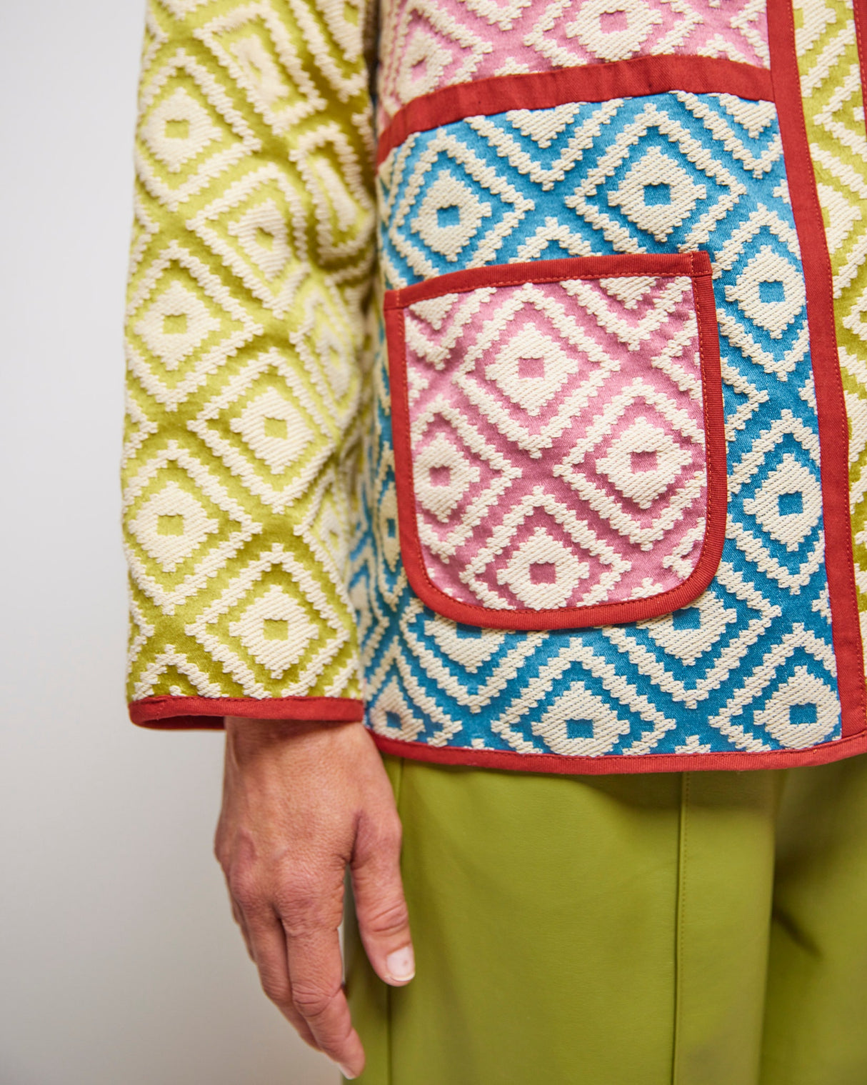 Multi Colour Block Marine Lock Jacket
