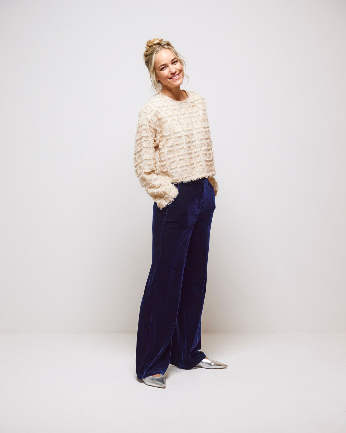 Beige Antolia Fringe Top