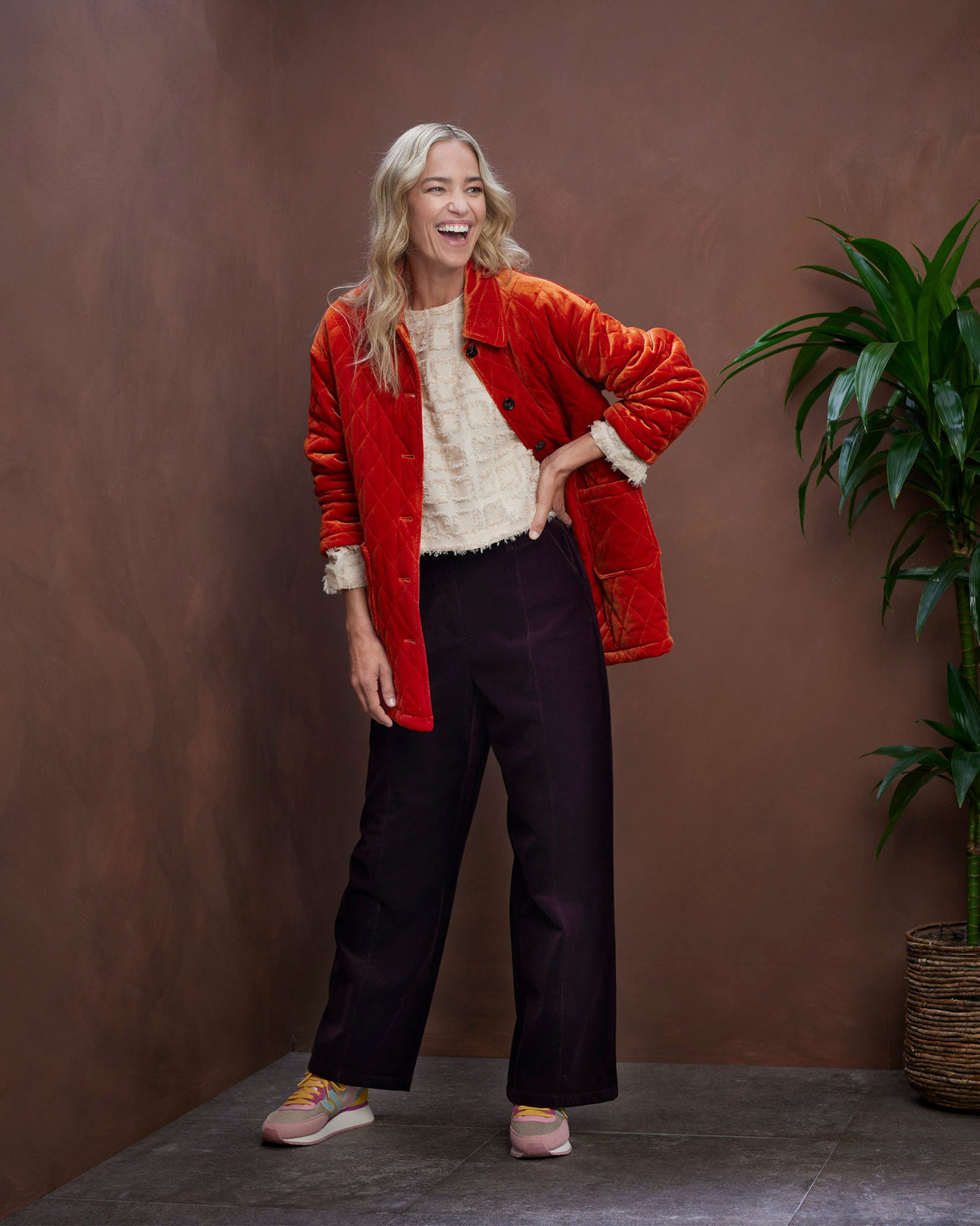 Burnt Orange Laia Quilted Jacket