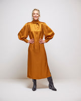 Ochre Noor Satin Dress