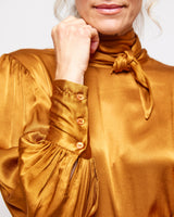 Ochre Noor Satin Dress