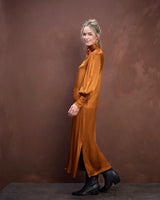 Ochre Noor Satin Dress
