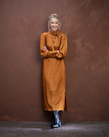 Ochre Noor Satin Dress